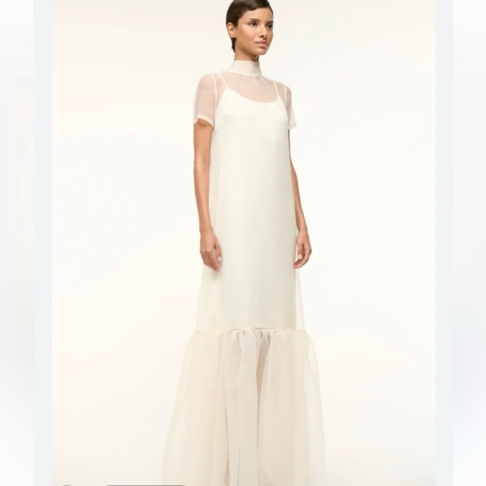 STAUD Calluna White Dress